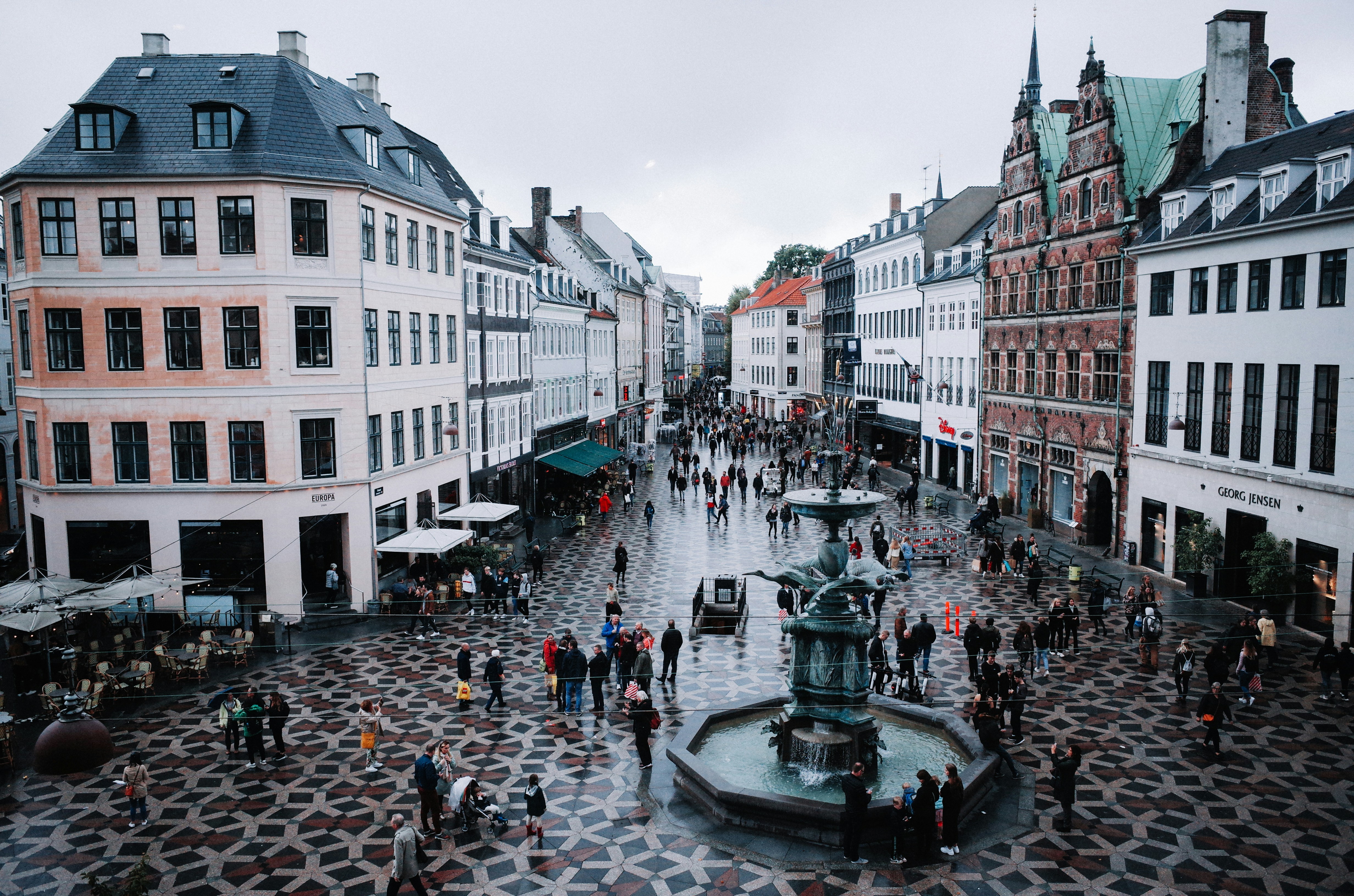 People walking on the streets of Copenhagen