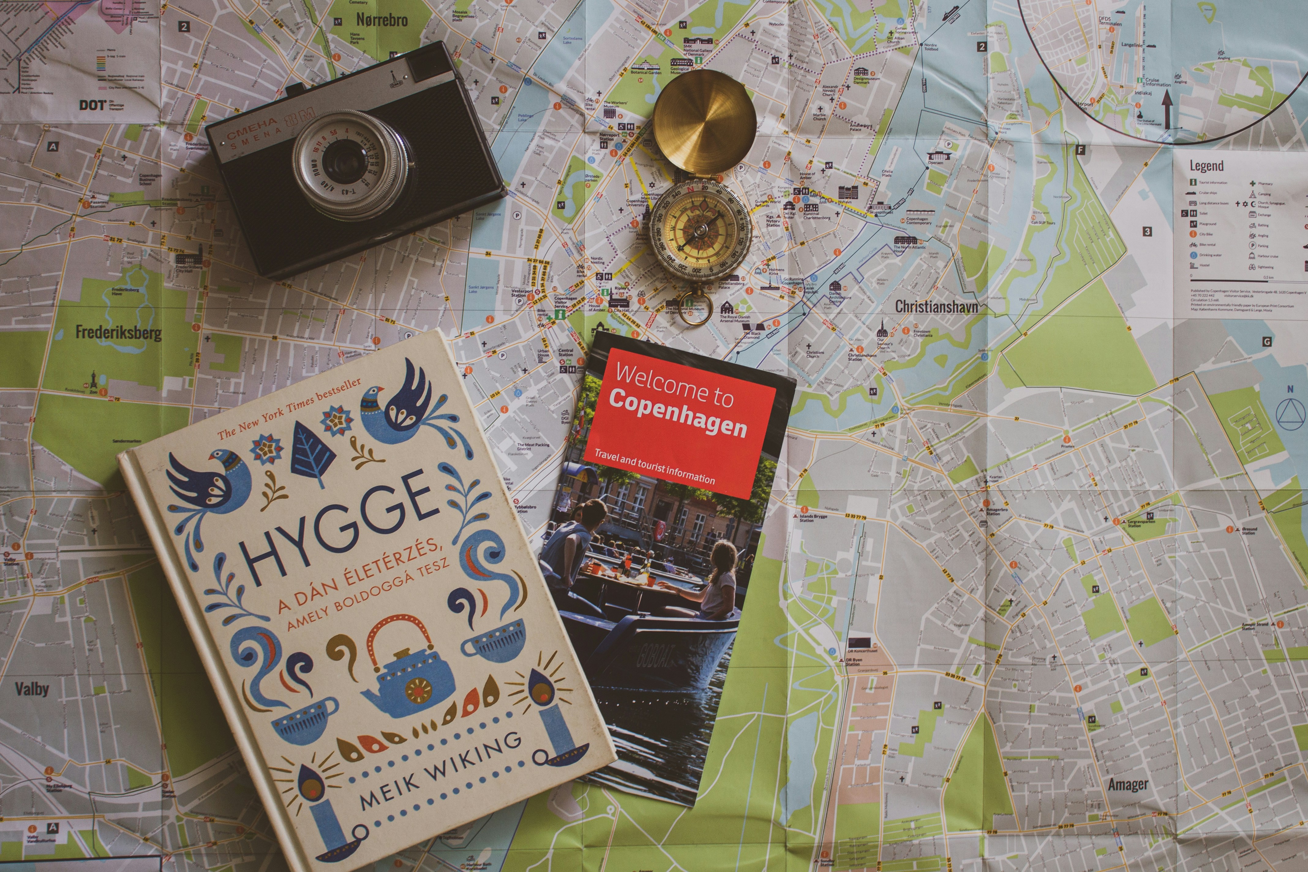 Map of Copenhagen with key attractions marked